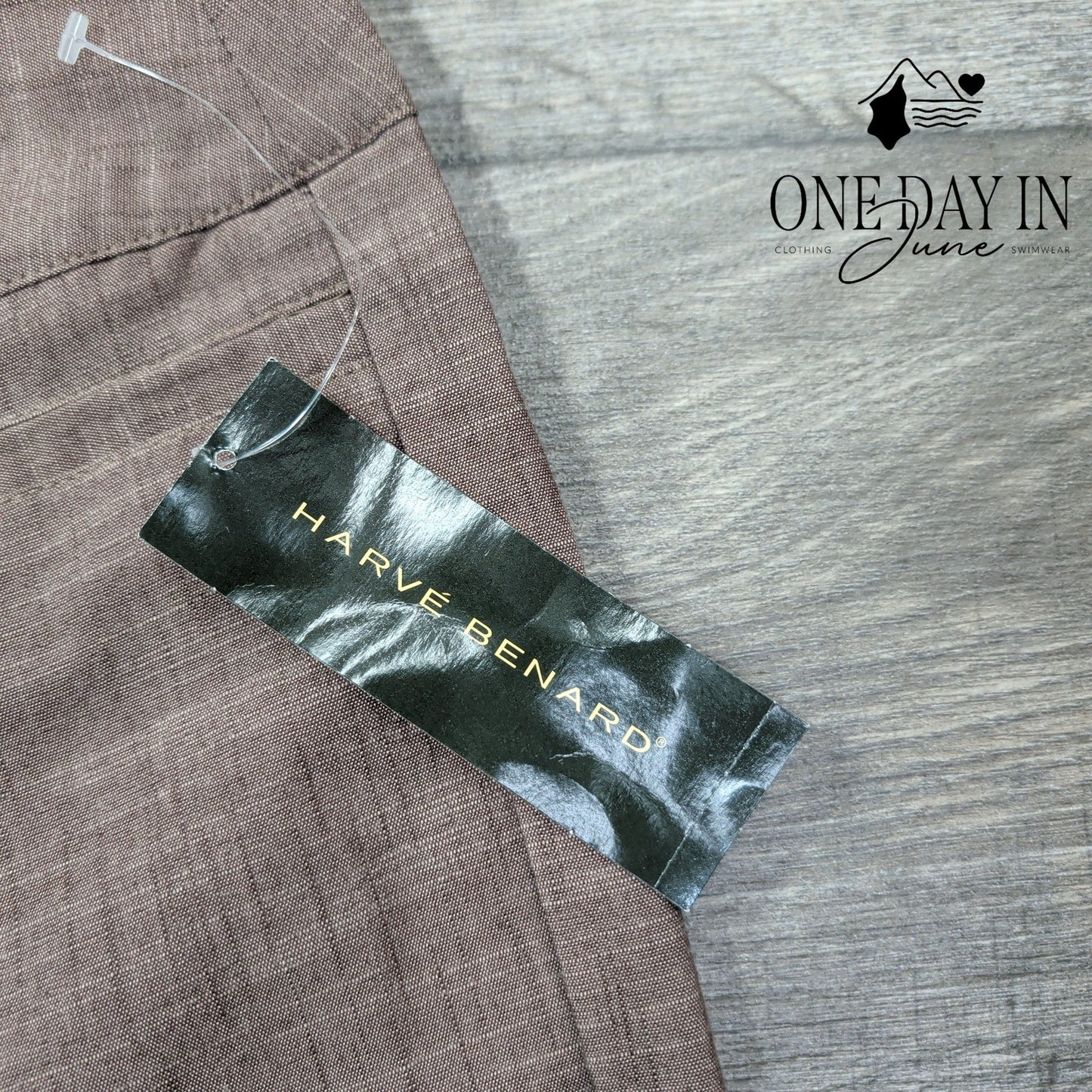 harve' benard Straight Leg Dress Pants Brown Taupe Career Trousers NWT Size 12