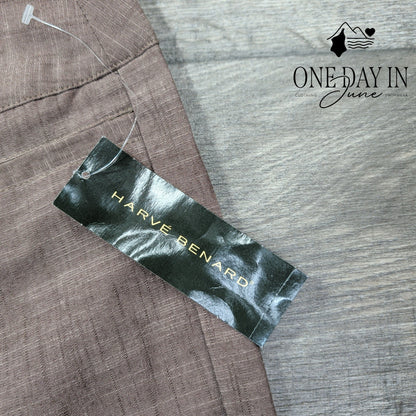 harve' benard Straight Leg Dress Pants Brown Taupe Career Trousers NWT Size 12