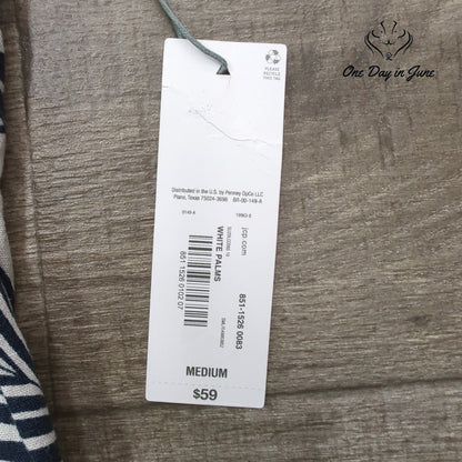 Liz Claiborne Button Front Long Sleeve Linen Top Size M