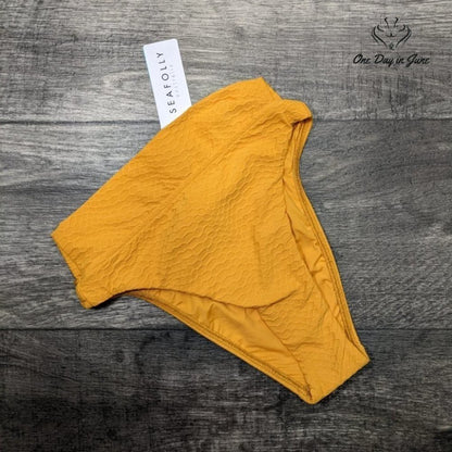 Seafolly Women's Hi Rise Pant Bikini Bottom Swimsuit Size 2