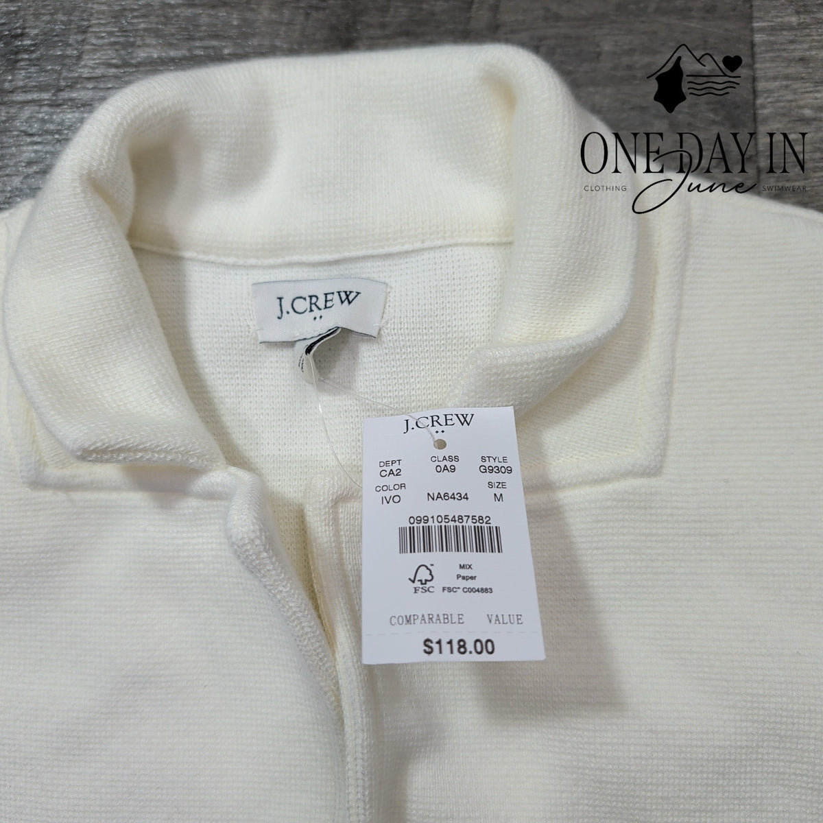 J.Crew Sweater Blazer 2 Button Knit Jacket Ivory NWT G9309 Size M