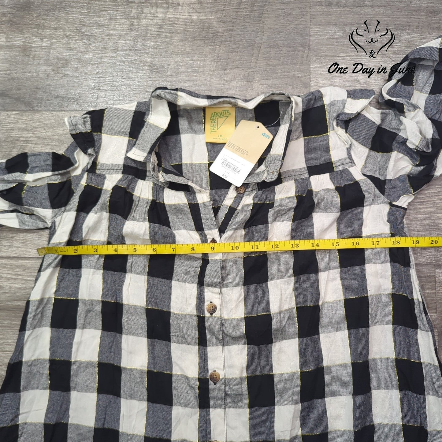 There Abouts Long Sleeve Button Front Top Size L (14)