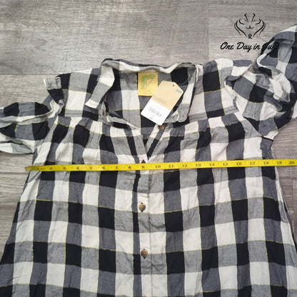 There Abouts Long Sleeve Button Front Top Size L (14)