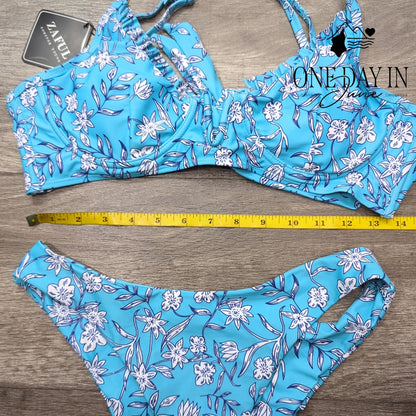 Zaful Tie Back Underwire Bikini Swimsuit Size S