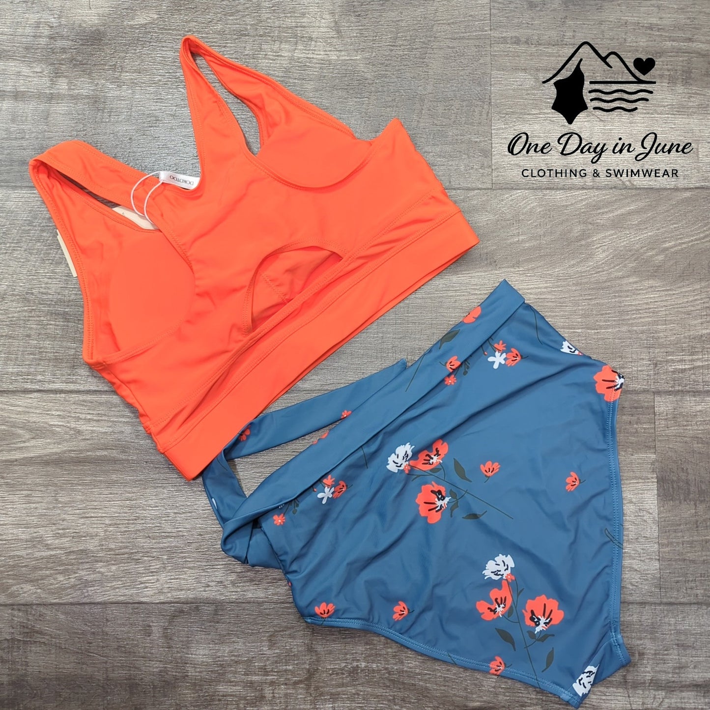 Dokotoo Crop Top High Waist Bikini Swimsuit Size M