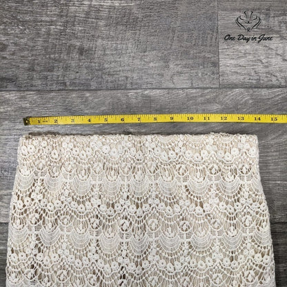 Forever 21 Comfort Waist Crochet Lined Mini Skirt Size M