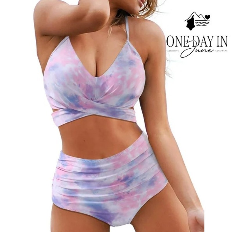 CharmLeaks Cross Front Tie Wrap High Waist Bikini Size XL