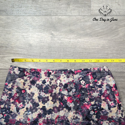 Talbots Petite Floral Lined Pencil Skirt Size 0P