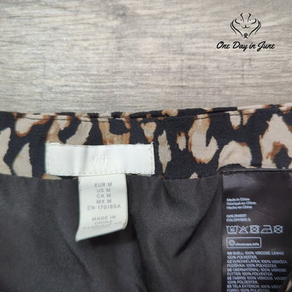 H&M Animal Print Mini Skirt Size M