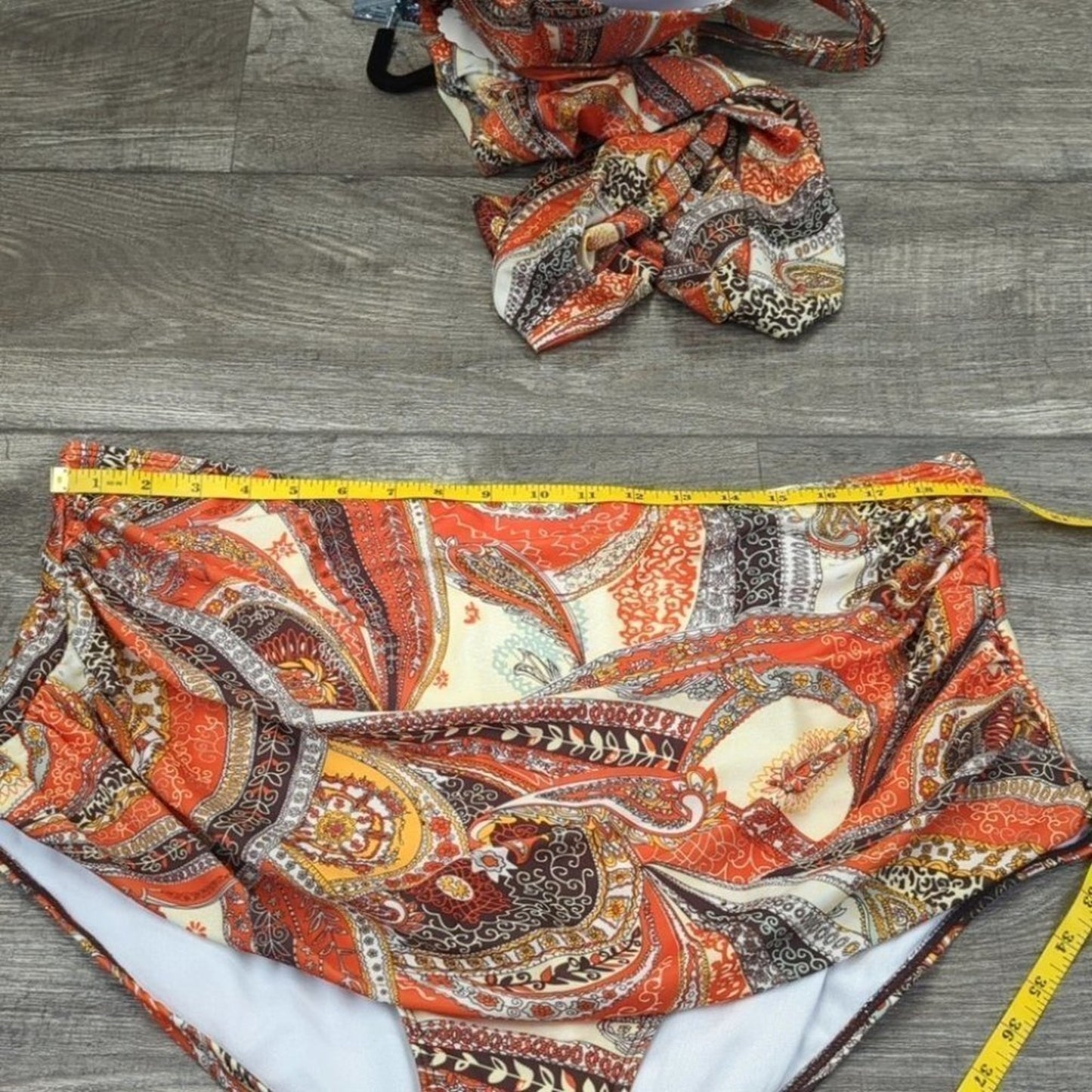 Sea Grove Plus Size High Waist Bandage Bikini Swimsuit Size 5XL