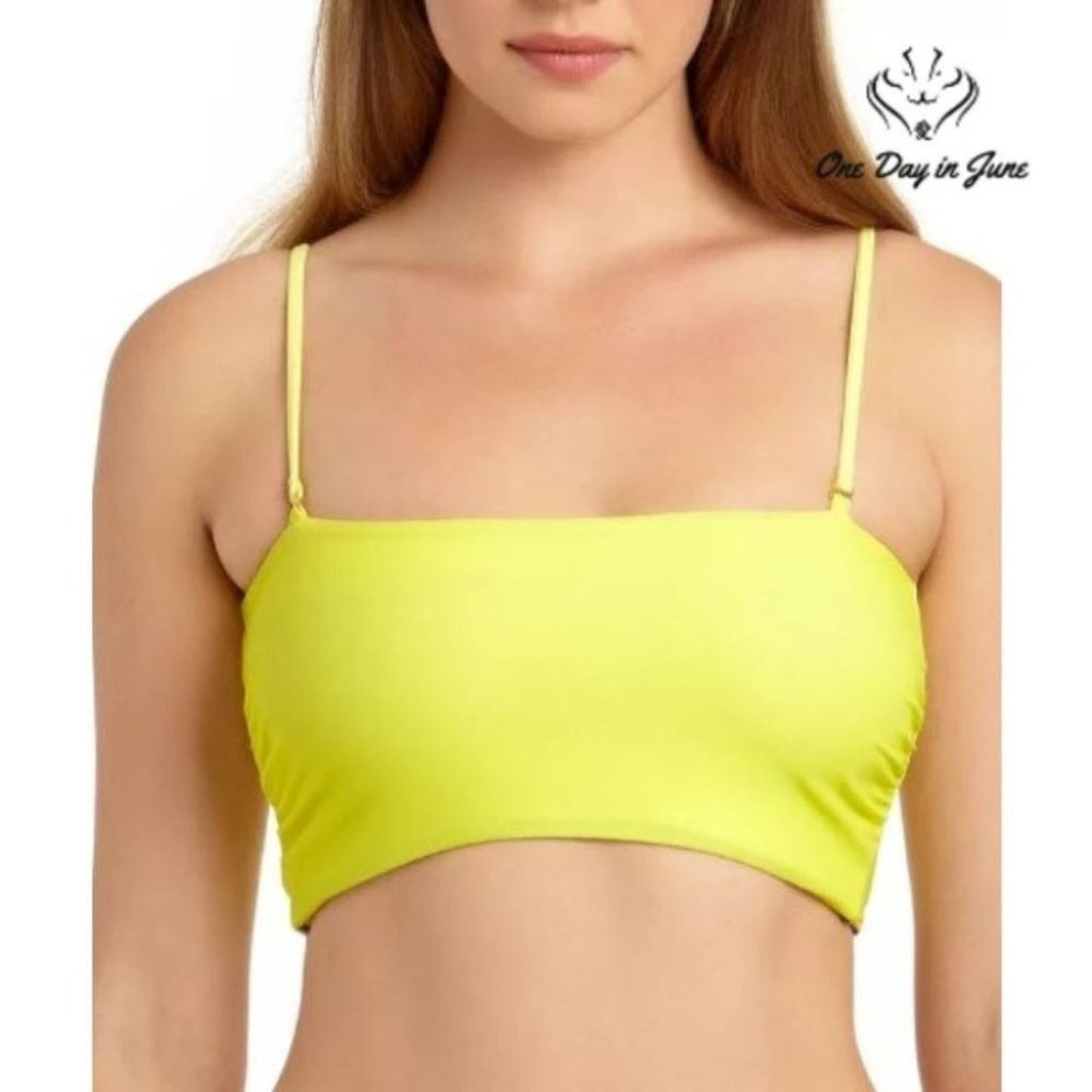 California Waves Juniors' Reversible Bandeau Bikini Top Size M