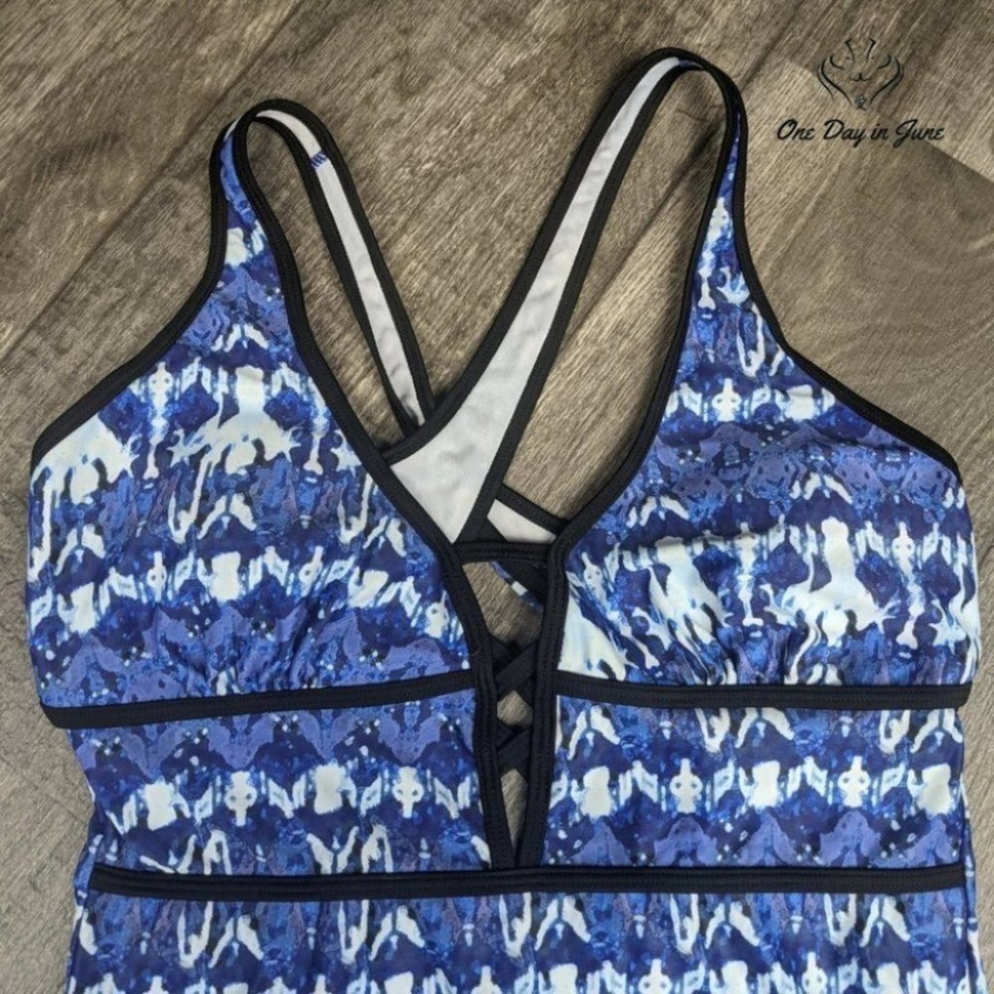 Amzbrly Cross Back Cage Front One Piece Size XL