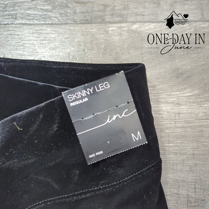 INC International Concepts Velvet Skinny Leg Size M