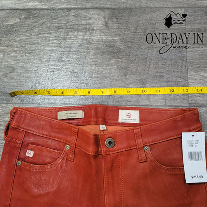 AG Adriano Goldschmied The Legging Super Skinny Orange Coated NWT $215 Size 4