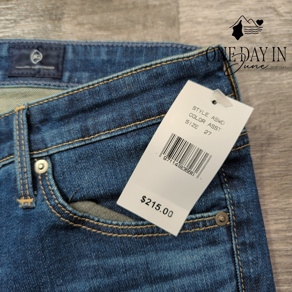 AG Adriano Goldschmied The Prima Mid Rise Cigarette Jeans Blue NWT $215 Size 4