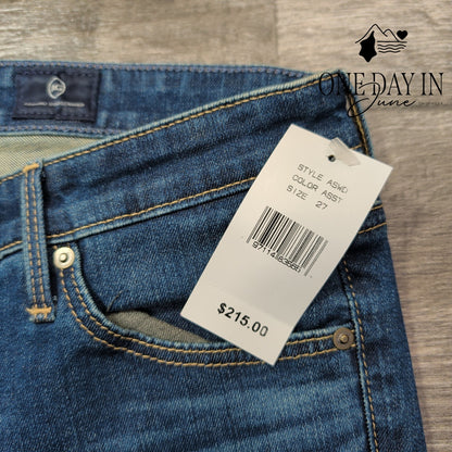 AG Adriano Goldschmied The Prima Mid Rise Cigarette Jeans Blue NWT $215 Size 4