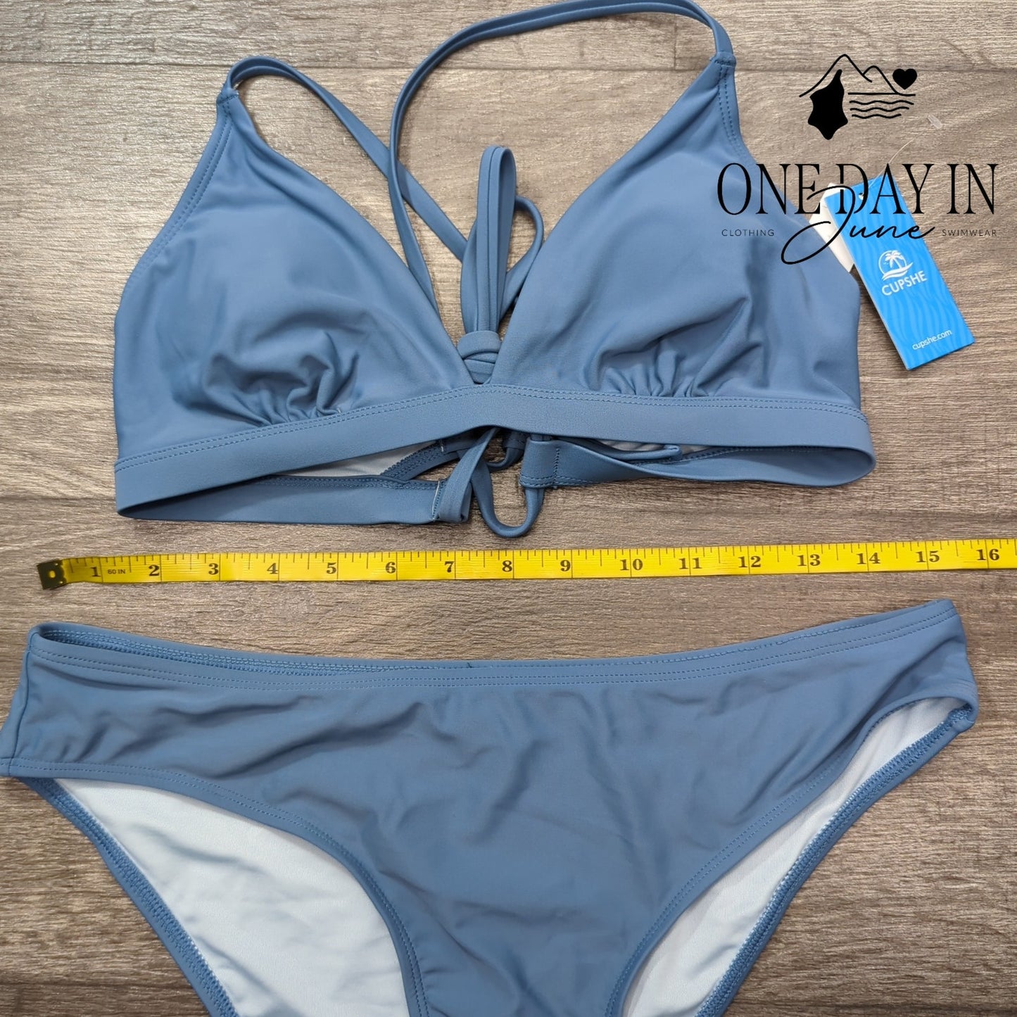 Cupshe Tie Back Triangle Bikini Swimsuit Size M