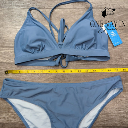 Cupshe Tie Back Triangle Bikini Swimsuit Size M