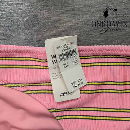 American Eagle Outfitters Aerie Striped Bikini Bottom Size S