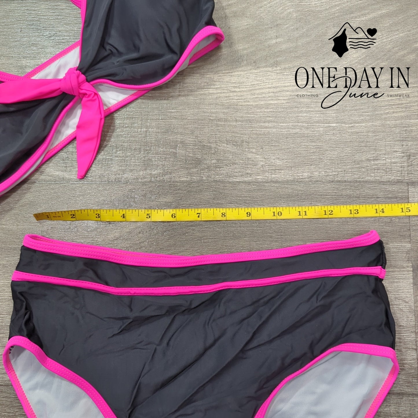 Blooming Jelly High Waist Tie Knot Bikini Size L