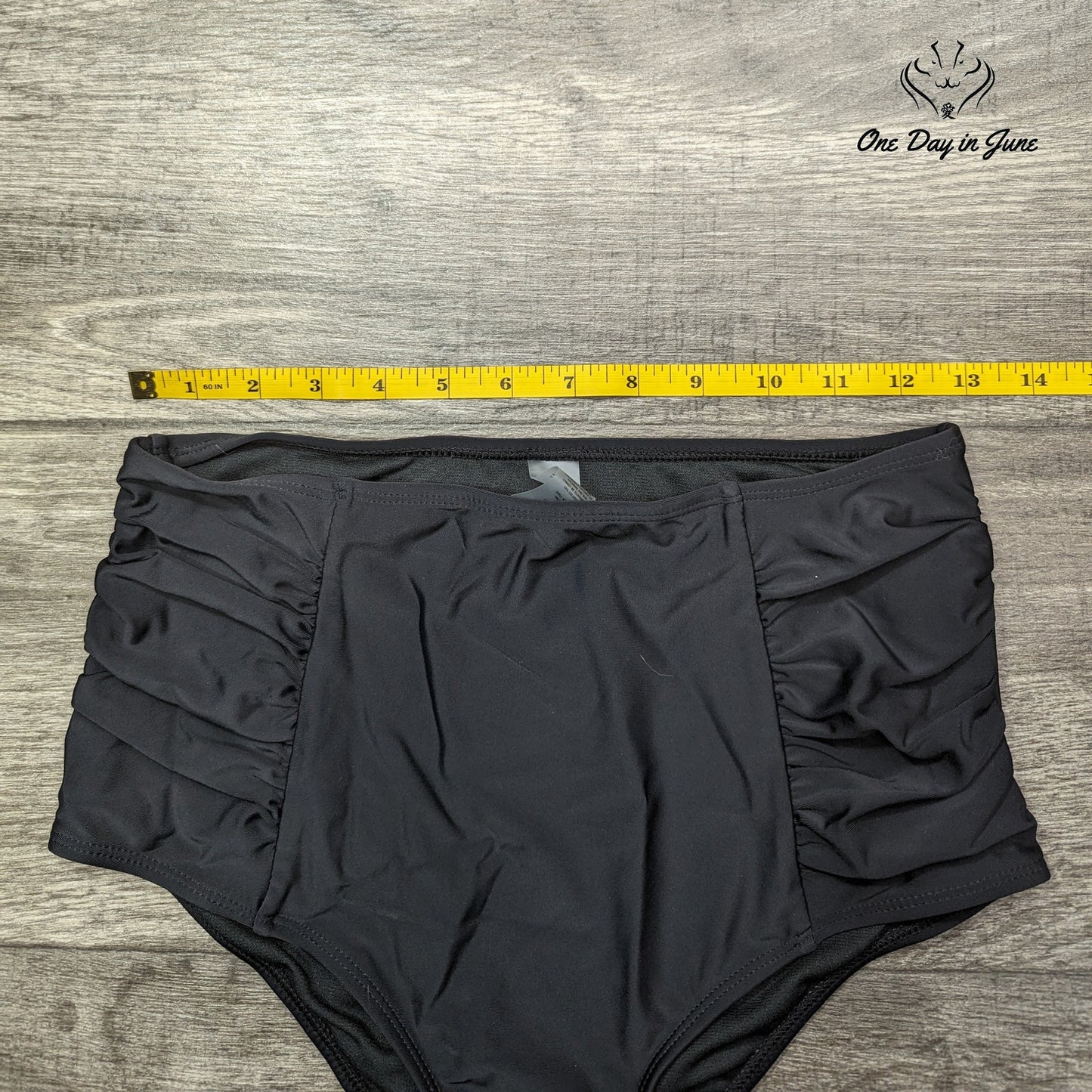 CharmLeaks High Waist Ruched Hip Bikini Bottom Size S