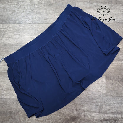 Sonnet Shores Plus Comfort Waistband Ruched Swim Skirt Navy NWT $58 Size 18W