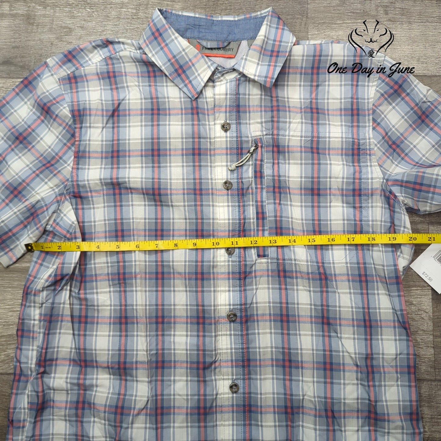 Free Country Button Down Short Sleeve Top Size S