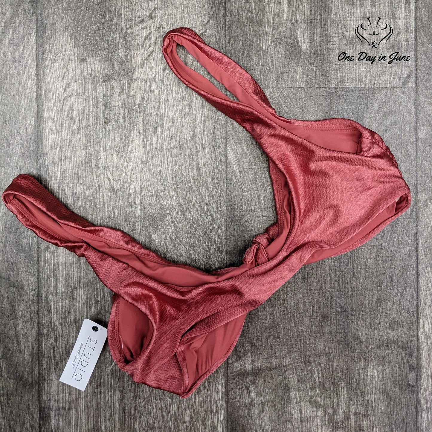 Anne Cole Tie Front Scoop Bikini Top Swimwear