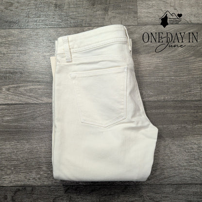DL1961 Grace High Rise Straight Jeans Milk White 4-Way Stretch NWT Size 2 (26)