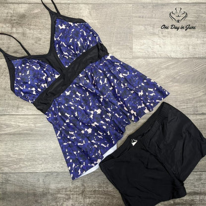 Peddney Floral Boyshort Tankini Swimsuit Size M