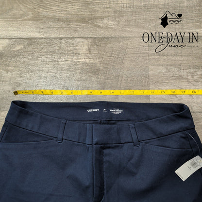 Old Navy High Rise Pixie Skinny Pants Navy Secret Smooth NWT Size 16P