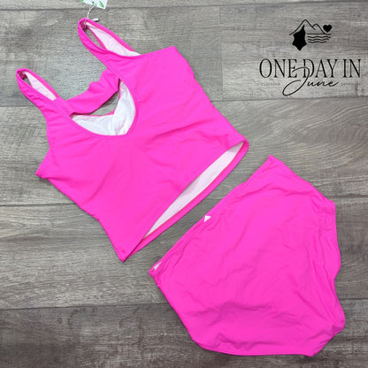 Eomenie High Waist Crop Bikini Swimsuit Size M