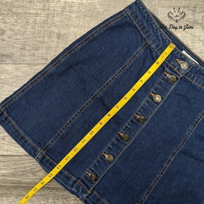 Mudd Juniors Button Front Denim Skirt Size 7