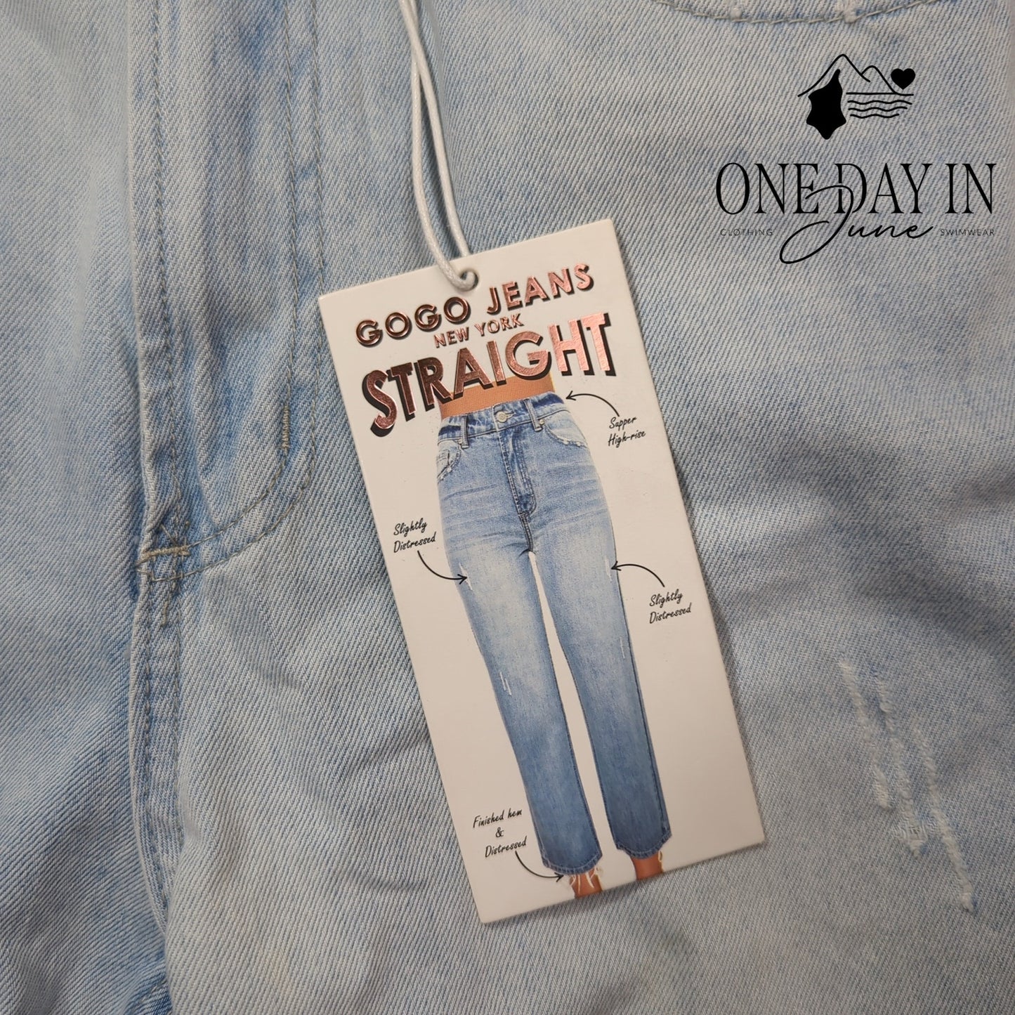 Gogo Jeans High Rise Straight Leg Jeans Size 9