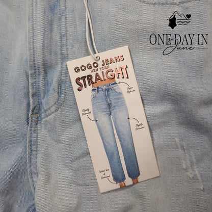 Gogo Jeans High Rise Straight Leg Jeans Size 9