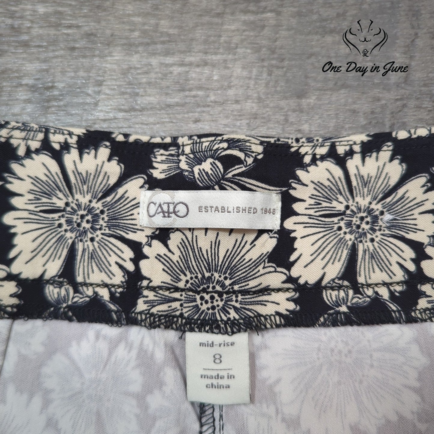 Cato Floral High Waist Pants Size 8