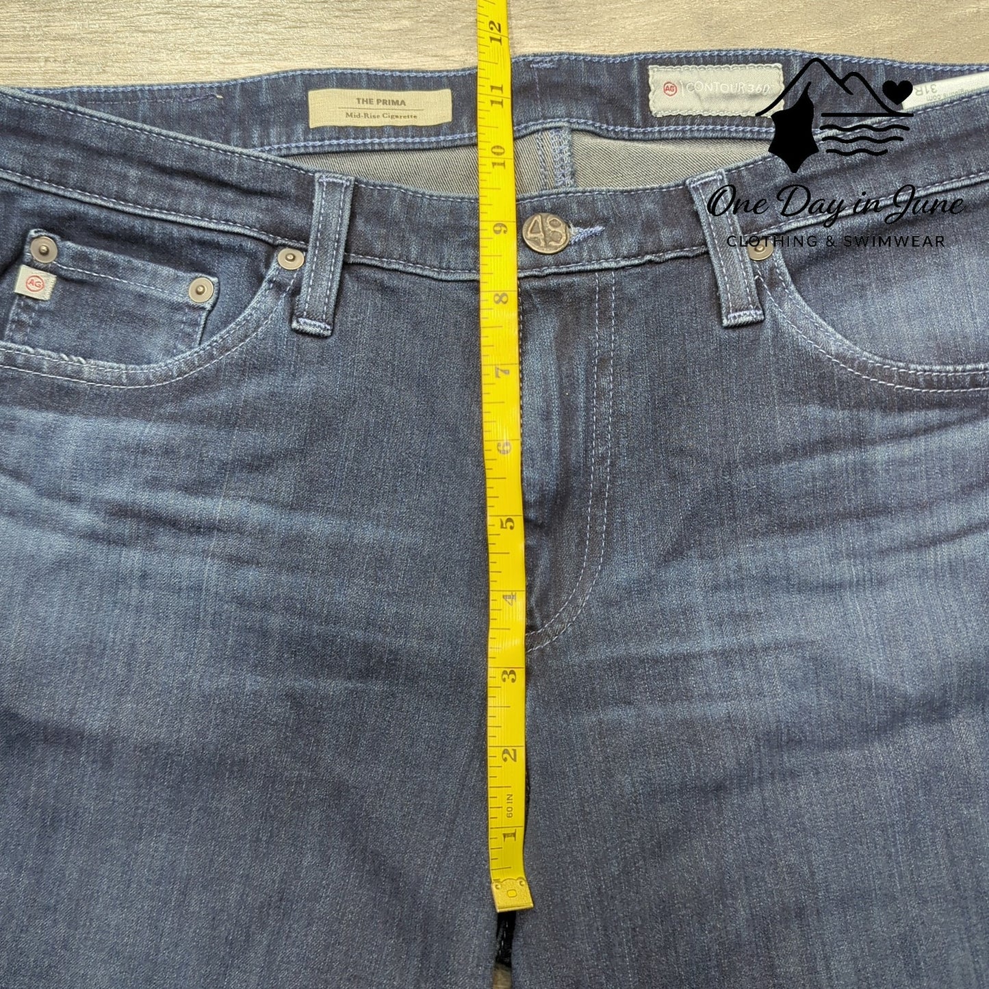 AG Adriano Goldschmied The Prima Mid Rise Cigarette Jeans Size 31 (12)