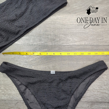 CharmLeaks Smocked Crop Bikini Swimsuit Size L