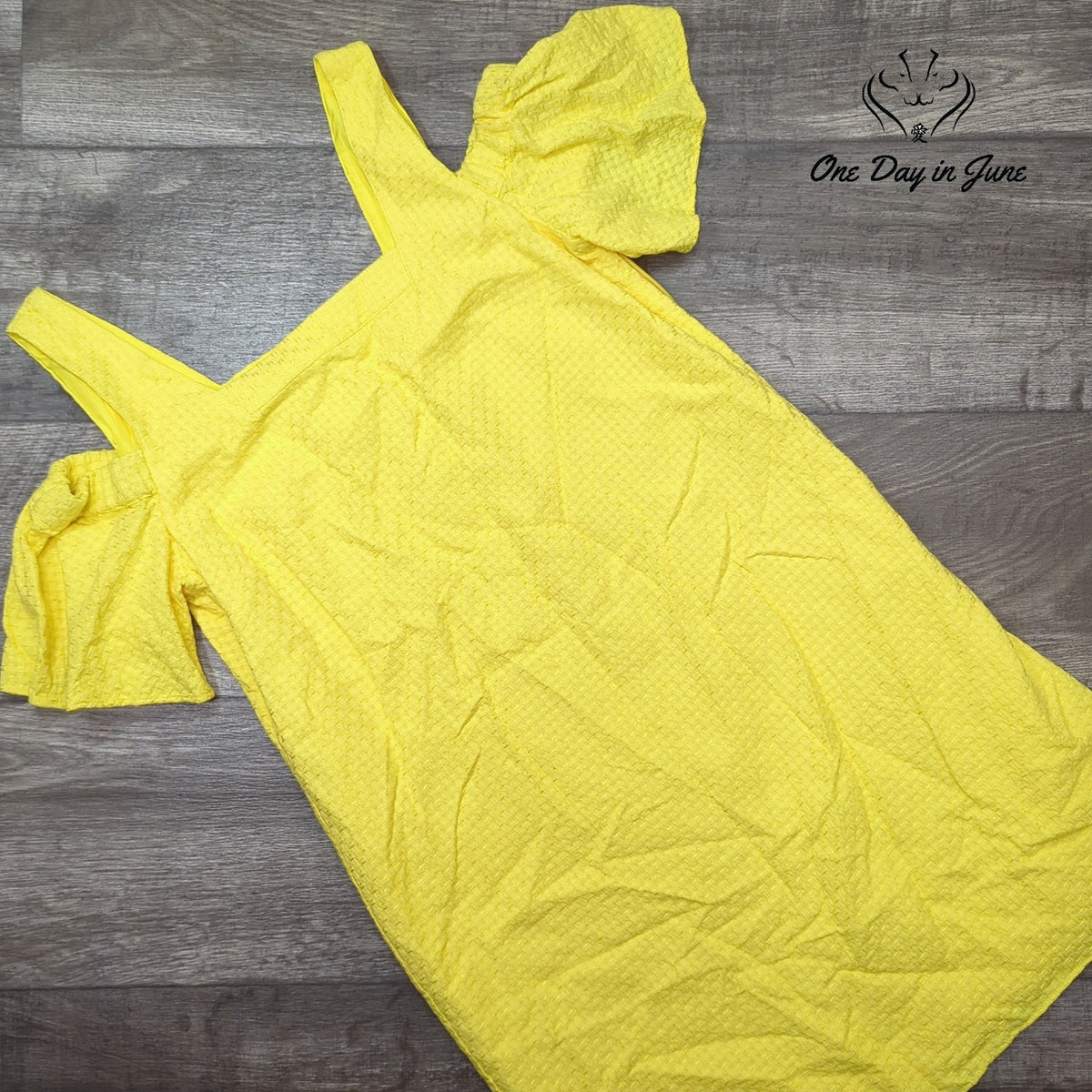 J.Crew Cold Shoulder Mini Dress Bright Yellow Textured Ruffle NWT Size S