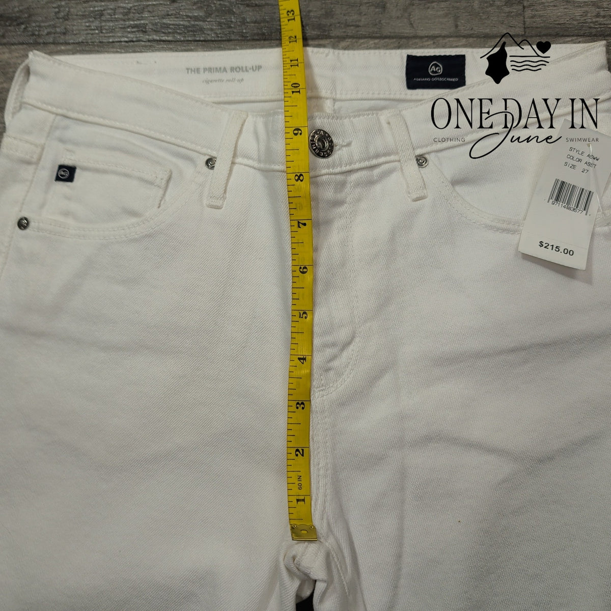 AG Adriano Goldschmied The Prima Roll-Up Cigarette Jeans Cropped NWT Size 4 (27)