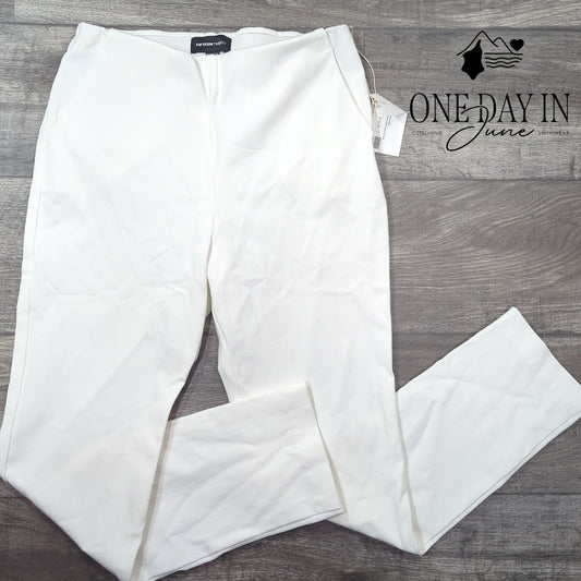 Fifteen Twenty Classic Straight Leg Pull On Pants Off White NWT Size L
