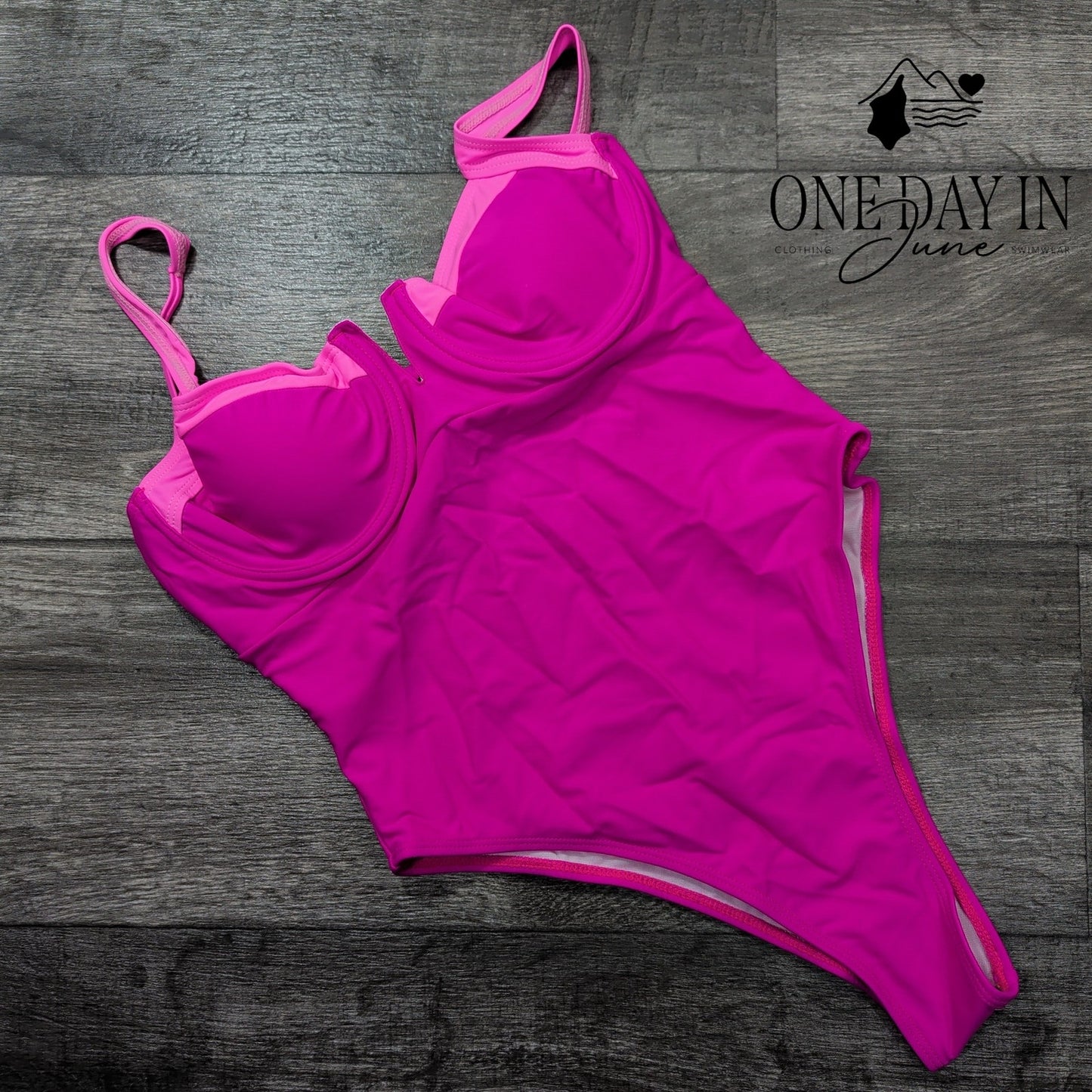 Charmo Tie Back Underwire Cheeky One Piece Swimsuit Size M