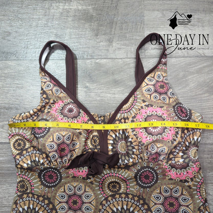 Zando Mesh Layered One Piece Swimsuit Size XL