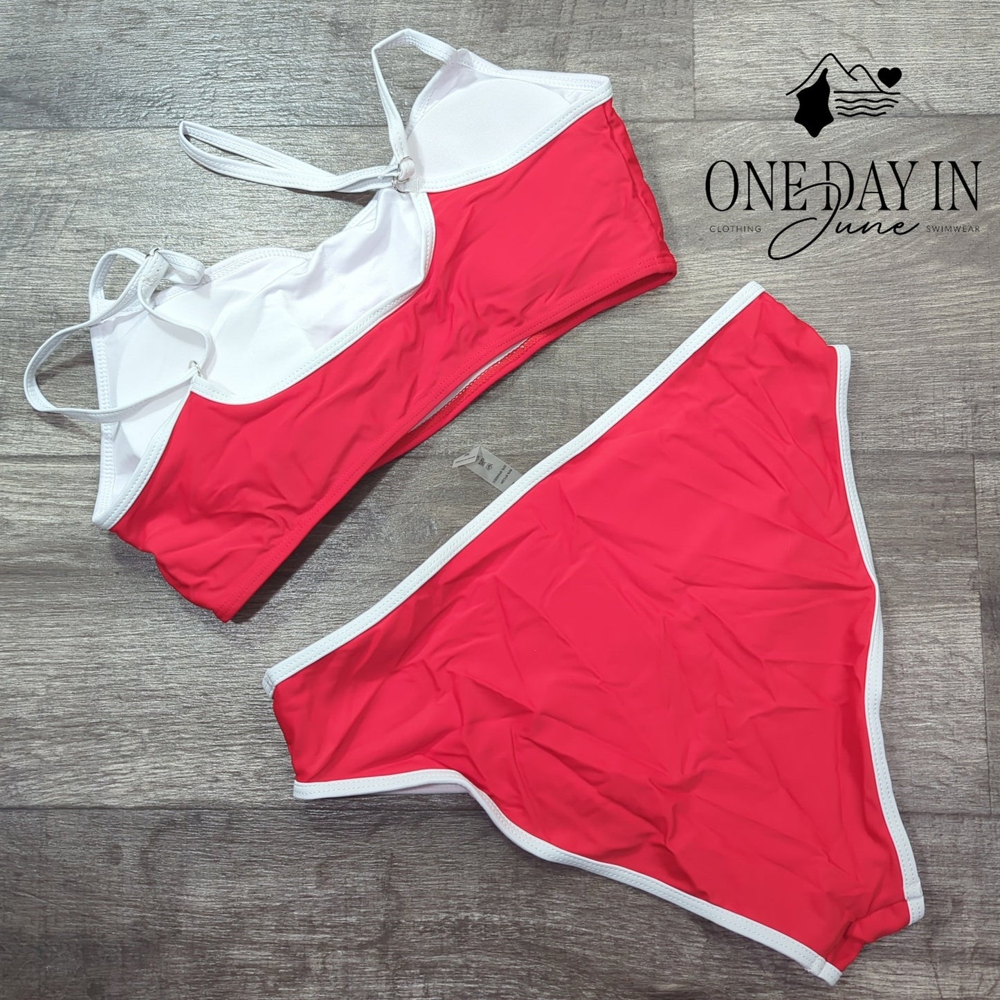 CharmLeaks High Cut Crop Bikini Swimsuit Size L