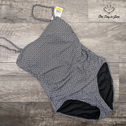 DKNY Removable Pads Adjustable Strap One Piece Swimsuit Size M