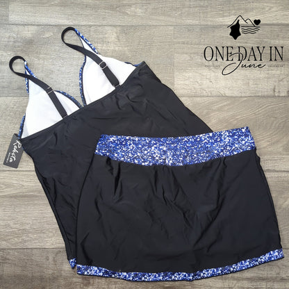 Rekita Skirted Tankini Swimsuit Size XL