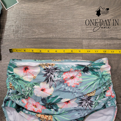 Eomenie Crop High Waist Bikini Swimsuit Size S