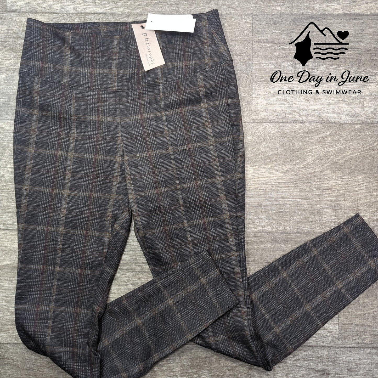 philosophy Flannel Plaid Leggings Pants Size S