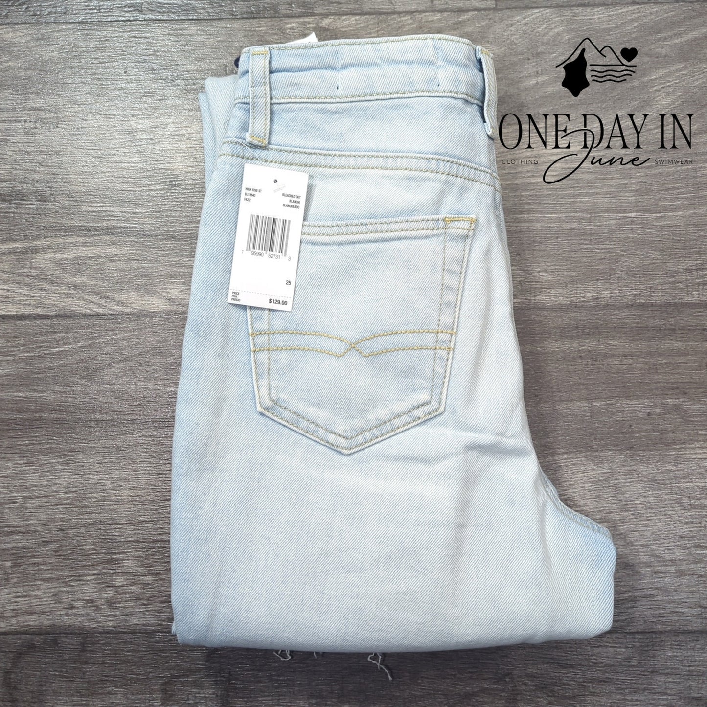 Buffalo David Bitton High Rise Straight Jayden Raw Hem Jeans Size 0 (25)