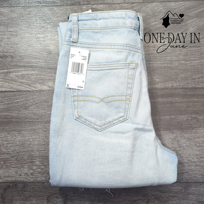 Buffalo David Bitton Jayden High Rise Straight Raw Hem Jeans NWT Size 0 (25)